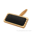 Bambou Bamboo Wood Pet Hair Grooming Massage Slilick Brush